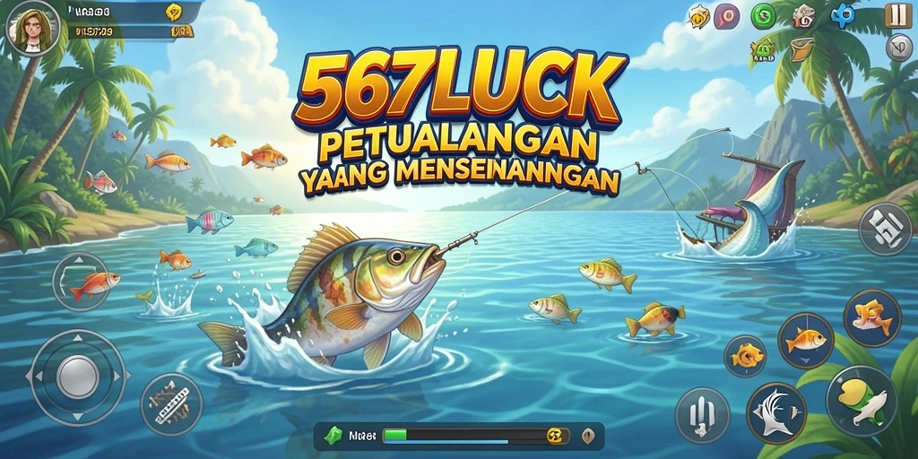 Tampilan gameplay 567LUCK yang menampilkan momen memancing seru.