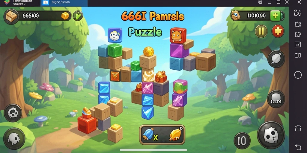Screenshot gameplay 666I menampilkan aksi pemecahan teka-teki yang menarik.