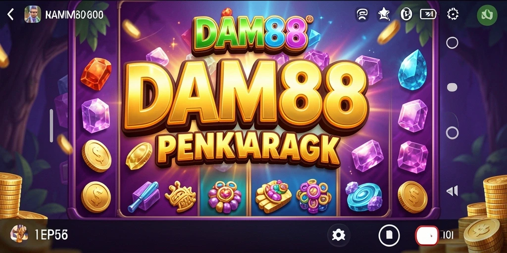 Screenshot gameplay DAM88 menunjukkan momen mendebarkan saat bermain slot.