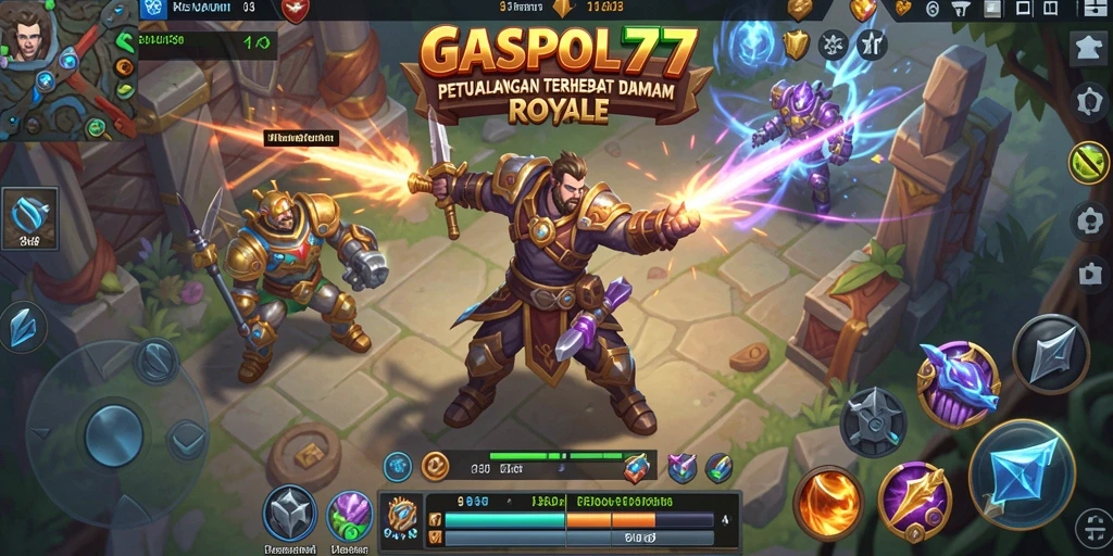 Tampilan aksi mendebarkan dari gameplay Battle Royale GASPOL77.