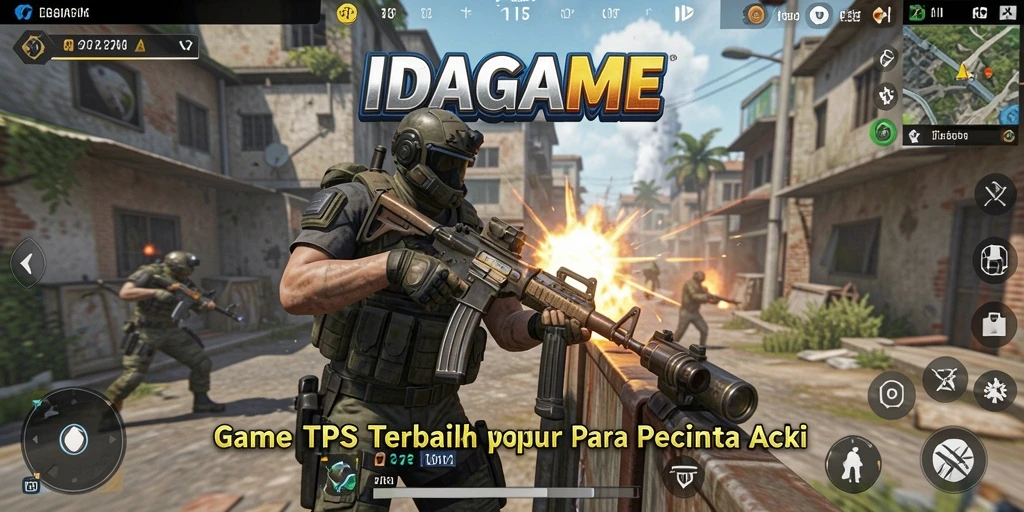 Tangkapan layar menampilkan aksi mendebarkan dalam game TPS IDAGAME.