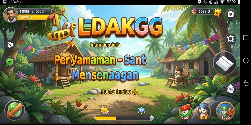 Tampilan menarik gameplay LEDAKGG yang mengesankan.