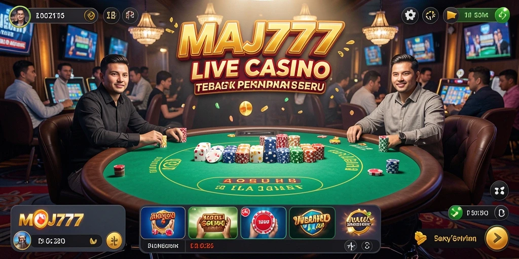 Tampilan gameplay Live Casino MAJ777 yang menegangkan dan interaktif.