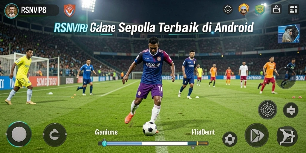 Tampilan gameplay yang menarik dari RSNVIP8 saat pertandingan sepak bola.