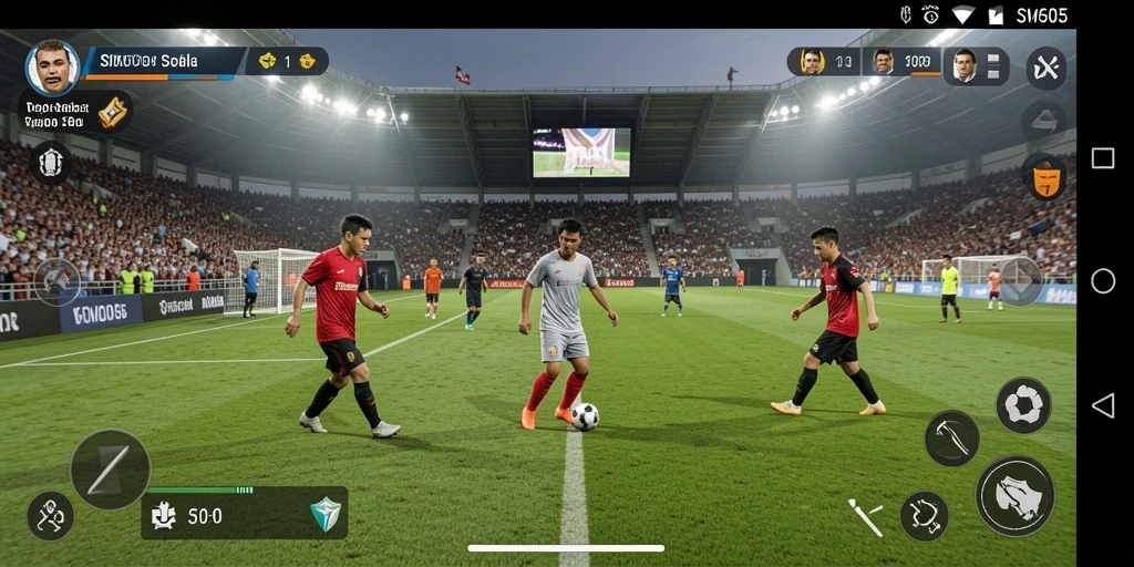 Tampilan menakjubkan dari aksi gameplay di SM605.