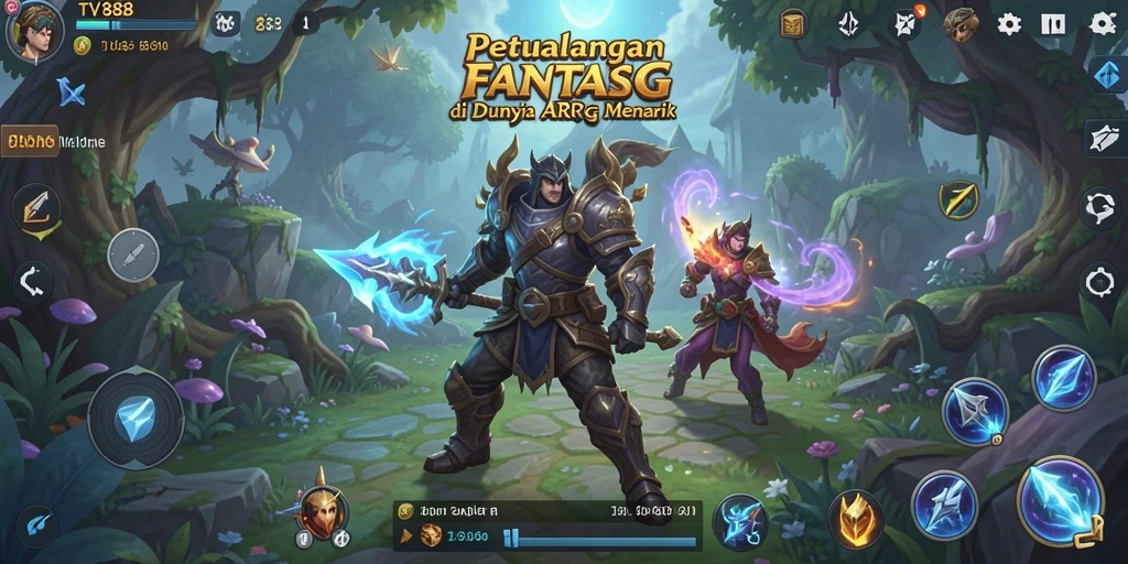 Tampilan dinamis gameplay ARPG di TV888 dengan karakter dan lingkungan yang mengagumkan.